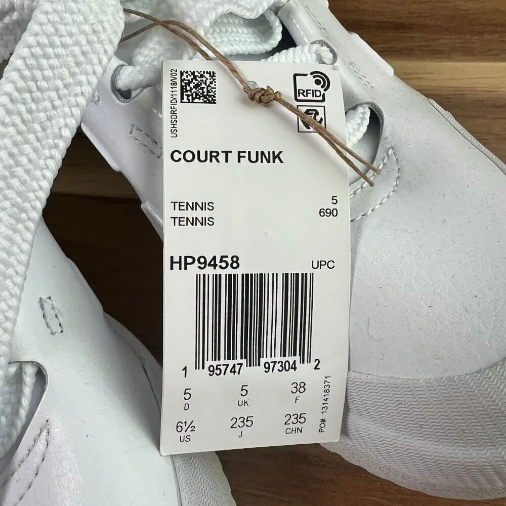 Adidas Womens Sneaker Court Funk Tennis 6.5 White Green HP9458